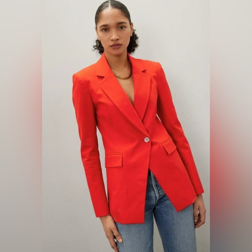 Derek Lam 10 Crosby Noah Single Breasted Jacket Red US 6